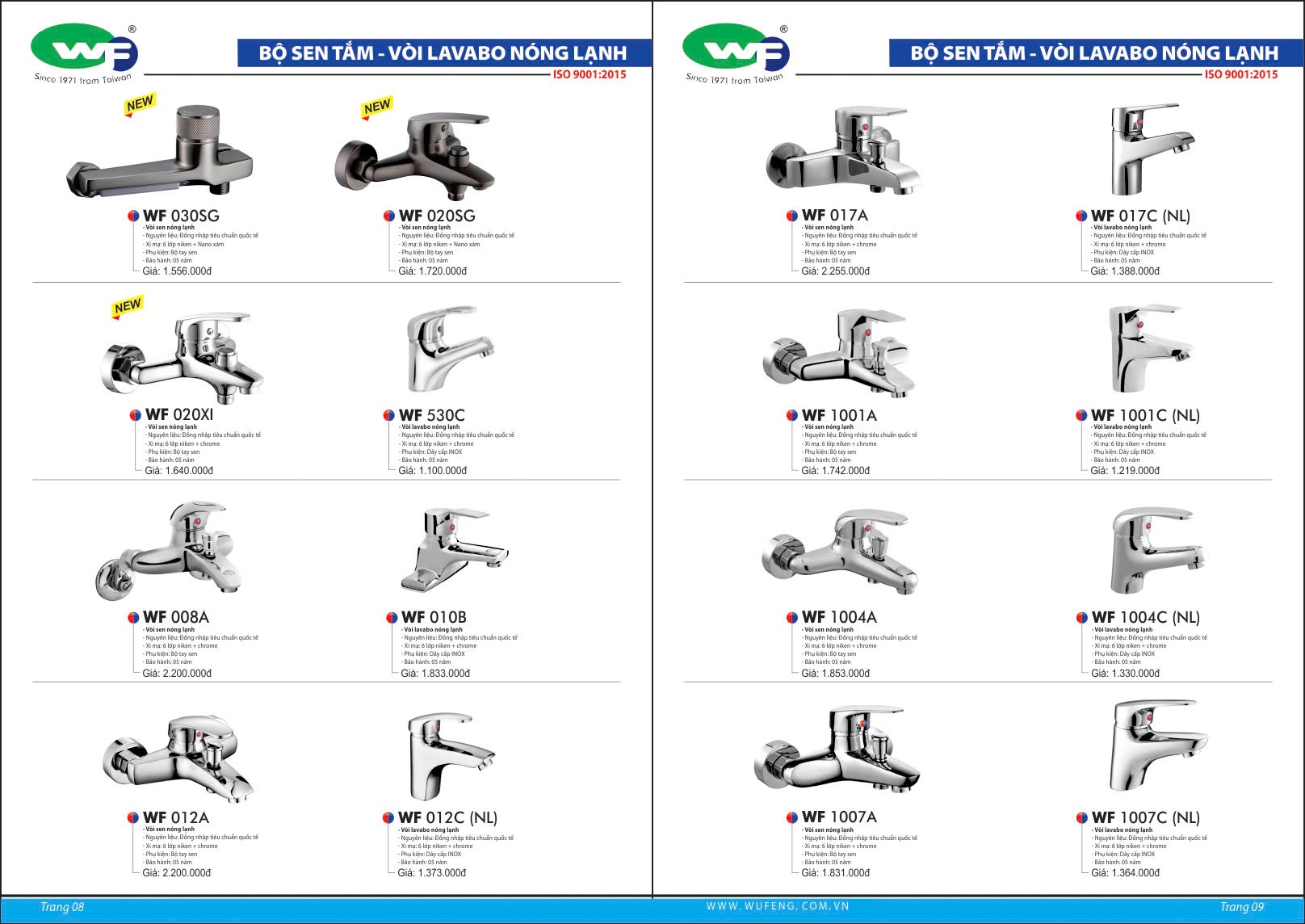Catalogue và Bảng giá Sen vòi WUFENG mới nhất  2025 - 2026 /Page 6